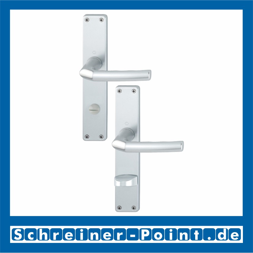 Hoppe Birmingham Aluminium Langschildgarnitur F1 Natur 1117/202SP, 2533847, 3102571, 2533978, 3102627, 2534014, 3102651, 2534006, 3147850